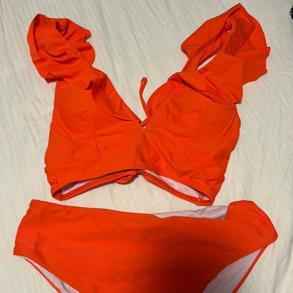 Bright orange bikini small NEW